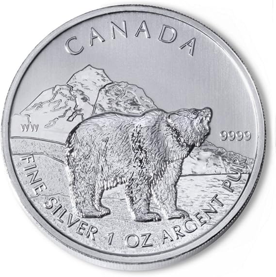 2011 Canada Grizzly 1 Oz Silver Maple Leaf Wildlife Series