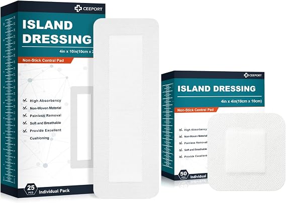 Ceeport Island Dressing (4"x10" 25 pcs + 4"x4" 50 pcs)