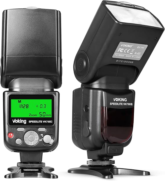 VK750II TTL Flash Speedlite with LCD Screen for Nikon F DSLR Camera