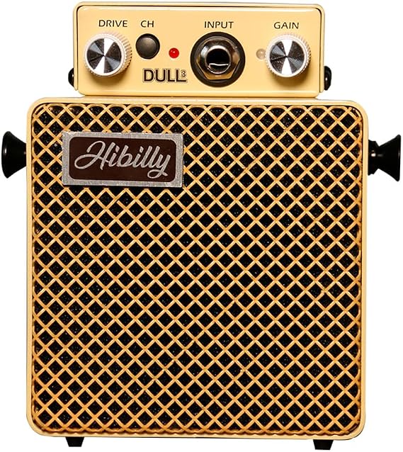 Dull3 Full-Metal Mini Guitar Amplifier, Rechargeable 3W Pocket Micro Amp with Clean/Overdrive/Distortion Modes, 3" Speaker, 1200mAh Battery