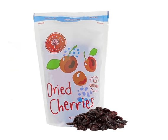 Cherry Bay Orchards Dried Montmorency Tart Cherries, 16 oz Resealable Bag Natural USA Grown Dried Cherries, Gluten Free, Non-GMO, Kosher, Healthy Snack & Baking Fruit