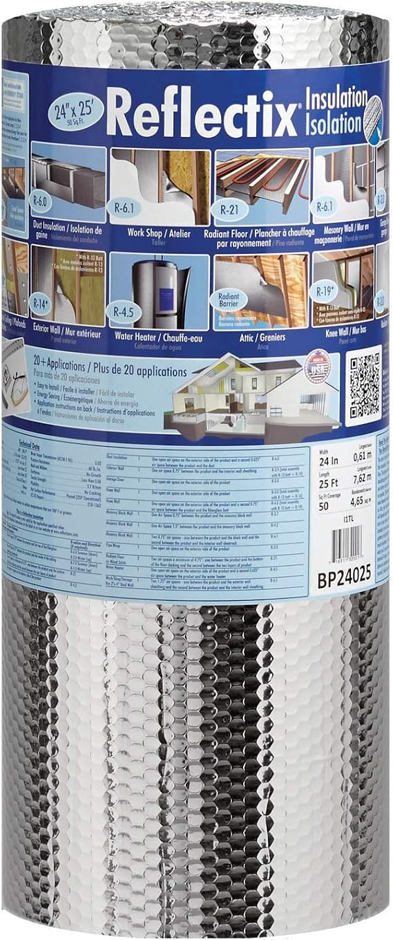Reflectix BP24025 24-Inch by 25-Feet Bubble Pack Insulation (.3 Pack(1-Unit))