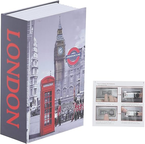 Book Safe Box, Hidden Money Safe, Real Paper Transfer Book Safe, Money Hiding Box, Collection Box for Home Office