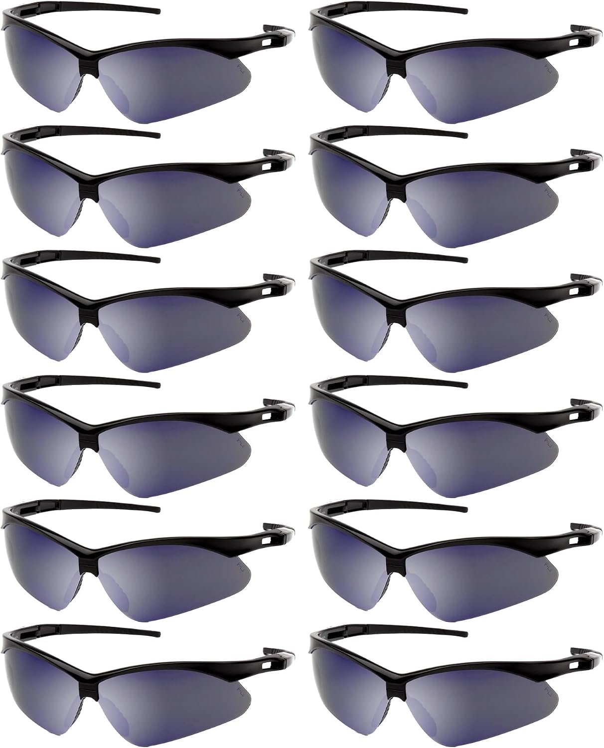 Mojave Blue Mirror Safety Glasses for MenWomen | ANSI Certified Eye Protection Glasses and Protective Eyewear | Anti-Scratch Coating and Wrap Around One-Piece Design Work Glasses -12 Pack
