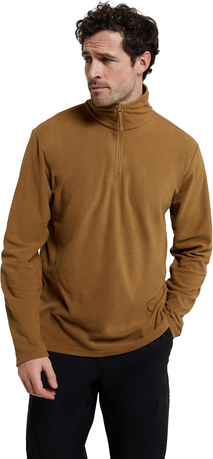 Mountain Warehouse Camber II Mens Half-Zip Fleece - Lightweight & Quick Dry, Breathable Antipill Microfleece - For Spring Summer, Outdoors, Travelling & Hiking