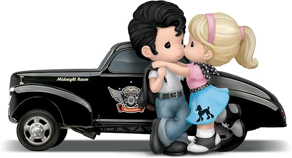 The Bradford Exchange Precious Moments Hot Rod Sweethearts 1950s Car Couple Resin Figurine