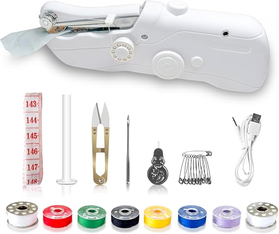 Handheld Sewing Machine, Mini Portable Fast Electric Sewing Machine, Easy to Use for Beginners and Adults, Handheld Sewing Device for Quick Sewing is suitable for home travel.