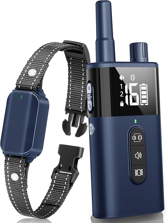 No Shock Dog Training Collar with Remote 3300FT, Dog Vibration Collar with Controller Beep and Vibrate Only, Safe Lock Waterproof Rechargeable Vibrating Collars for Dogs(15-120 lbs)-No Prongs