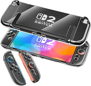 Dockable Case for Nintendo Switch 2-1:1 Precision Cutouts, Full Coverage Shockproof Hard Protective Switch 2 Case Shell, Compatible with Nintendo 2 Dock