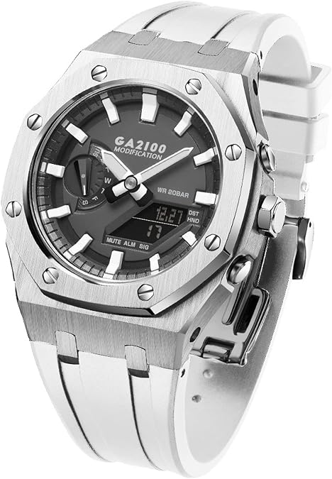 GA2100 MOD Kit For GA2100SU-1A Metal Watch Case Silicone Strap 316 Stainless Steel Modified Accessories Bracelet Bezel bands