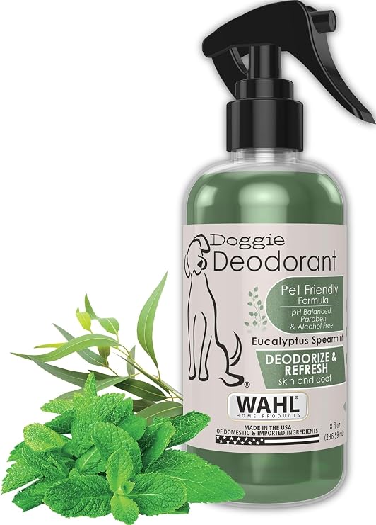 Wahl USA Pet Deodorant Spray for Dogs, Eucalyptus Spearmint, 8 oz