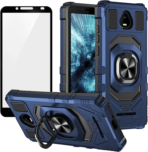 Ailiber for Schok Volt SV55 Magnet Car Mount Case, Screen Protector-Blue