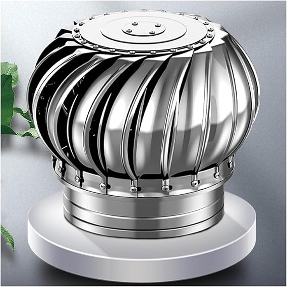 Rotating Ventilator Cap,Rotating Roof Vents, Roof Wind Turbines Cap Vent, 8 10 12Inch Vent Automatic Rotation by Wind/air Flow No Consumption, Easy to Install(40cm(15.7in))
