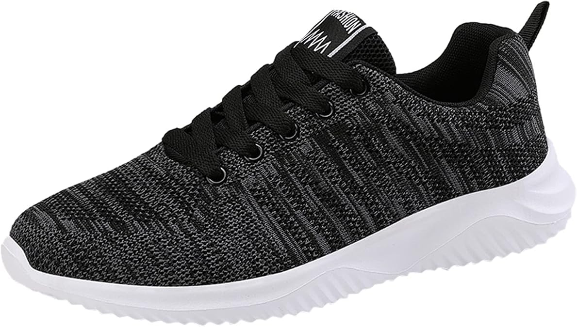 BORAMAX Trainers Mens Running Shoes Tennis Fashion Sneakers Athletic Slip On Walking Gym Lightweight Breathable Shoes