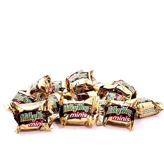 Mini Milky_Way Chocolate Bars - 1 lbs Fun Size Irresistible Mini Treats - Individually Wrapped Bulk Chocolate Candy - Delicious Sweets for Christmas, Holidays, Pantry & Birthdays