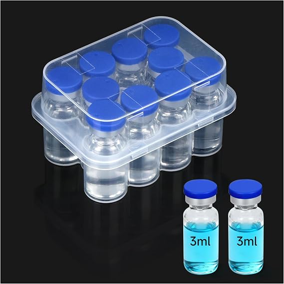 Peptide Case for Fridge, 3ml Vial Holder 10-Slot Insulin & Peptide Storage Case for 1-3ml Vials, Insulin Cooler Travel Case TSA Approved Vial Storage Case for Diabetic Organizer, GLP-1