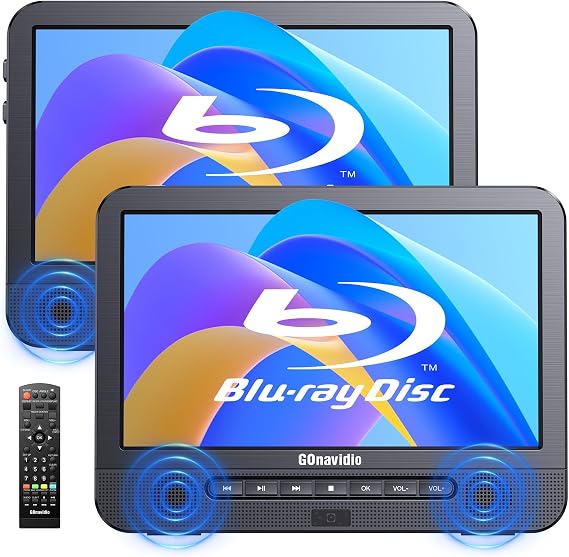 10.1''Portable BluRay Players for Car with Rechargeable Battery,Dolby Audio