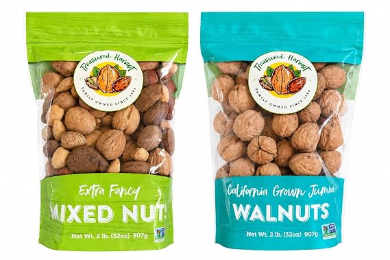 In Shell COMBO - Mixed Nuts/Walnuts - TWIN PACK - COMBO - 2/32oz.