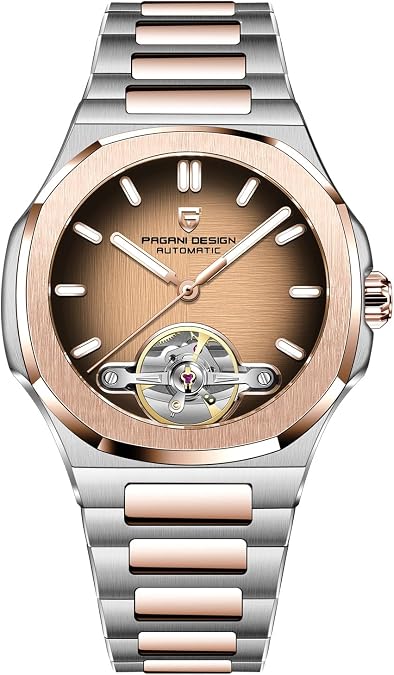 Pagani Design Men's Watches YS025 42mm Automatic Stainless Steel Mechanical Wrist Watch for Men, 100M Waterproof,Sapphire Dial Glass,Screw-in Crown