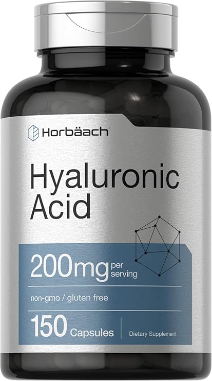 Horbaach Hyaluronic Acid Supplement | 200 mg | 150 Capsules | Non-GMO and Gluten Free Supplement