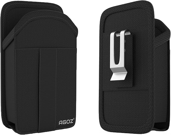 Zebra TC77 TC70 Scanner Holster, Agoz Rugged Carrying Case Pouch for Zebra TC75x, TC75, TC70x, TC70, TC72, TC77, M60, MC67 Handheld Barcode Touch Mobile Computer, Holder with Metal Clip & Belt Loops