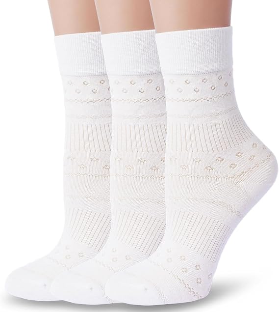 Women Crew Socks Ultra Soft Breathable Athletic Casual Lightweight Thin Mesh Socks 3 Pairs