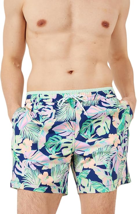 Chubbies Mens Swim Trunks Mens Swim Shorts with 4-Way Stretch, 5.5 Beach Shorts with Elastic Waist, Drawstring,Mesh Lining