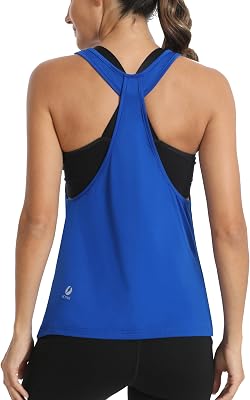 ICTIVE Workout Tops for Women Sleeveless Open Back Muscle Racerback Exercise Tank Shirts