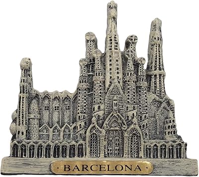 Sagrada Familia Cathedral Barcelona Spain 3D Refrigerator Magnet Travel Souvenirs,Resin Home & Kitchen Decoration Barcelona Spain Fridge Magnet