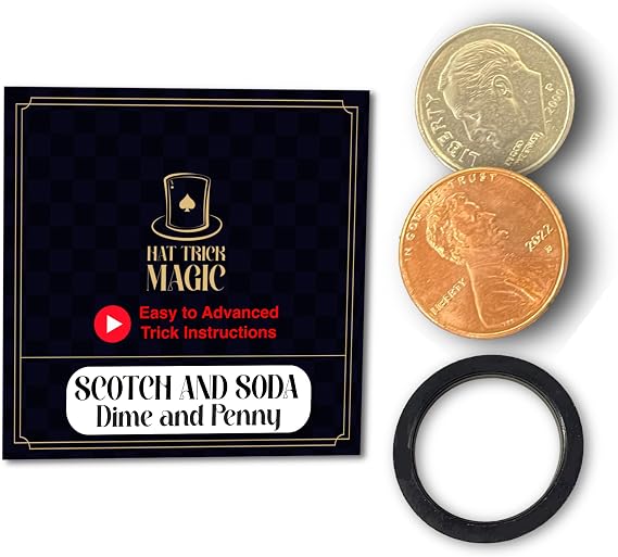 Dime and Penny Vanishing Coin Gimmick with Bang Ring