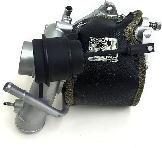 TZ1155-B MADE IN USA Thermal Zero 2500F Wrap around Turbo Blanket - Black + Compatible with most OEM Subaru VF series turbochargers + replacement for turbo heat shield