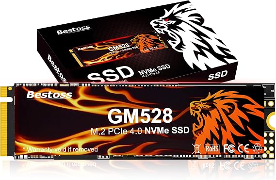 Bestoss 2TB M.2 SSD NVMe PCIe4.0 2280 Internal Hard Drive, Up to 5000 MB/s