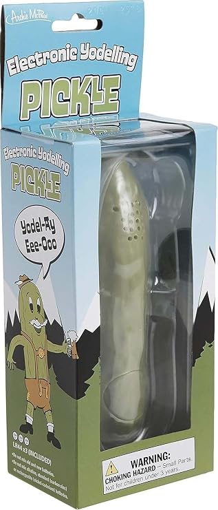 Archie McPhee Yodeling Pickle: A Musical Toy, Fun for All Ages, Great Gift, Hours of Mindless Entertainment, Multi-colored