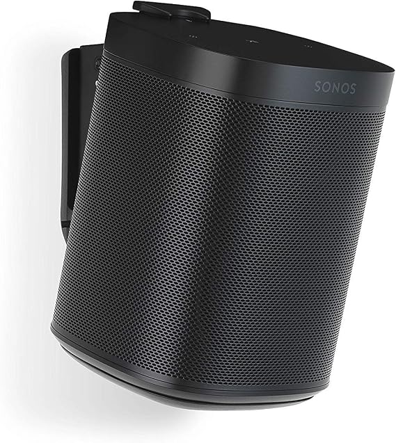 Flexson Wall Mount for Sonos One, One SL and Play:1 - Black (Single)