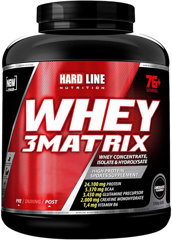 Hardline Nutrition Whey 3Matrix Protein Tozu Çikolata Aromalı, 2300 Gr