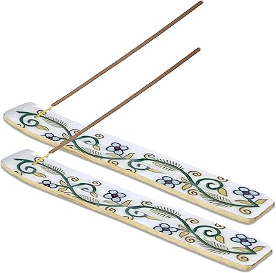 Yajna Traditional-Handmade-Incense-Stick-Holder Wooden-Burner-Ash-Catcher-Stand for-Aromatherapy-Meditation-Yoga Inner Peace 10 Inches, Pack of 2