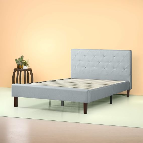 Zinus Shalini Upholstered Platform Bed Frame Ultima Memory Foam Mattress