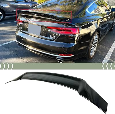 Fits 2017-2022 Audi A5 S5 Sportback 4dr Glossy Black Highkick Style Rear Trunk Spoiler