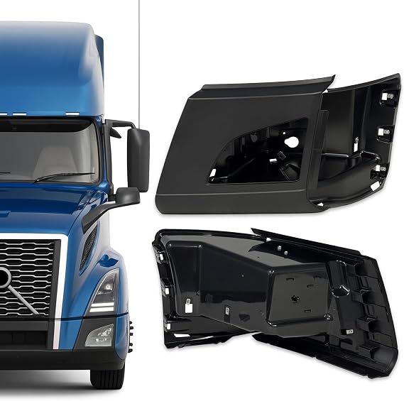 Left Driver Side Corner Bumper with Fog Light Cut-Out | Compatible with Volvo VNL 20182023
