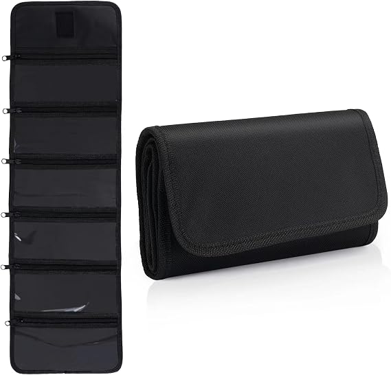 Yamahiko Money Wallet Multipack Cash Organizer - 6 Zippered Money Pouch Envelope Wallet for Travel Budgeting, Receipts