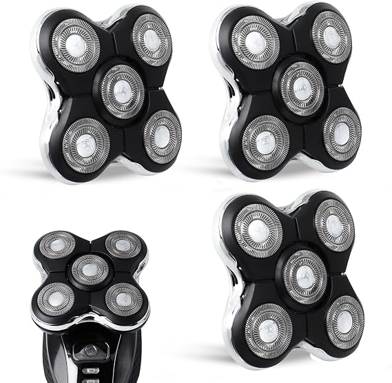 Blade Pro Replacement Head 3-Pack for Remington Balder Pro XR7000 5 Dual Track Shaver Heads for Smooth, Tight Shaving without Irritation
