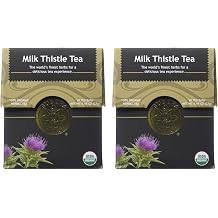 Organic Milk Thistle Tea - Kosher, Caffeine Free, GMO-Free - 18 Bleach Free Tea Bags Pack of 2