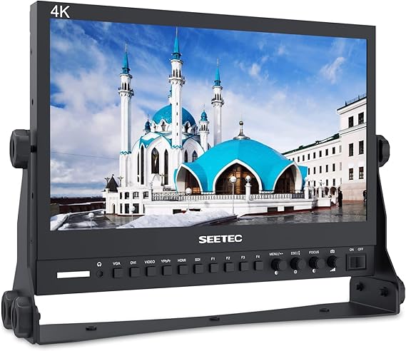 P133-9HSD 13.3 Inch Pro SDI Broadcast Monitor Professional LCD Director Studio Production Monitoring IPS Screen Full HD 19201080 Aluminum Design with 3G-SDI 4K HDMI AV YPbPr