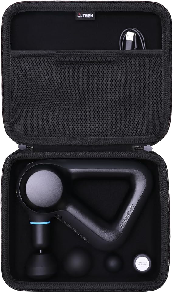 LTGEM Massage Case Compatible with TheraGun Prime G5 / G4 Tissue Therapy Massage Gun/Neck/Back/Leg/Shoulder Electric Percussion Massage Gun - Travel Protective Carrying Storage Bag, Black(Case Only)