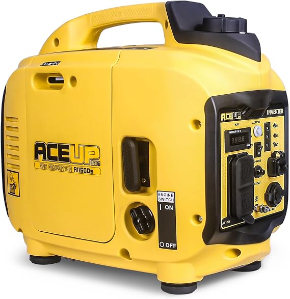 Aceup Energy Super Quiet 1500 Watt Portable Inverter Generator, Small Gas Generator Ultralight for Home, EPA Compliant
