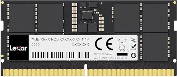 Lexar SODIMM 24GB DDR5 RAM 5600 MHz, 262-Pin DDR5 SODIMM Laptop RAM, High-Performance Gaming DRAM SO-DIMM for Laptop Memory/All-in-one Intel NUC mini-PC, 1.1V, CL46-45-45-90