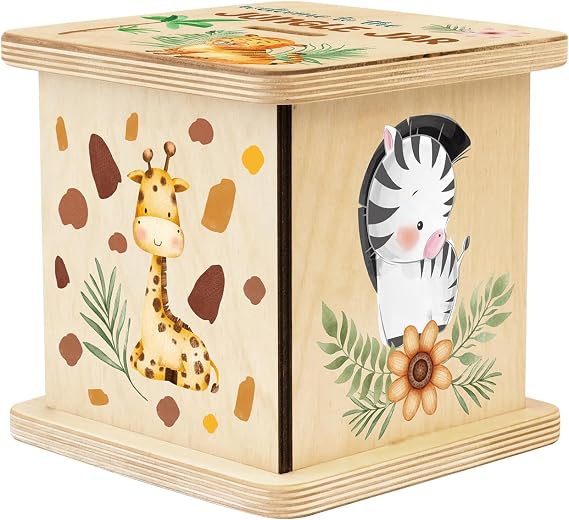Personalized Wooden Piggy Bank for Kids Custom Money Saving Box Gifts for Boys and Girls for Birthday, Christmas, Children's Day (Animals)