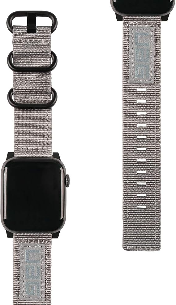 URBAN ARMOR GEAR UAG Compatible Apple Watch Band 42/41/40mm iWatch Series 11/10/9/8/7/6/5/4/SE3/SE2/SE, High Strength Nylon Weave Replacement Strap, Metropolis Grey
