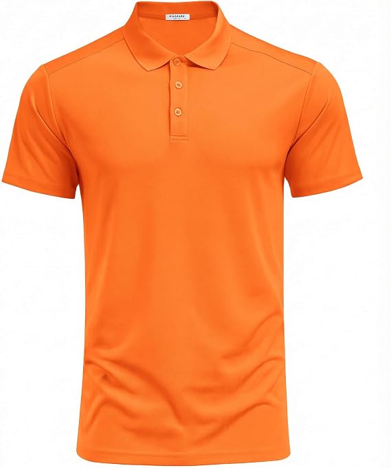 PINSPARK Polo Shirts for Men, Short Sleeve Golf Polos, Quick Dry Slim Fit
