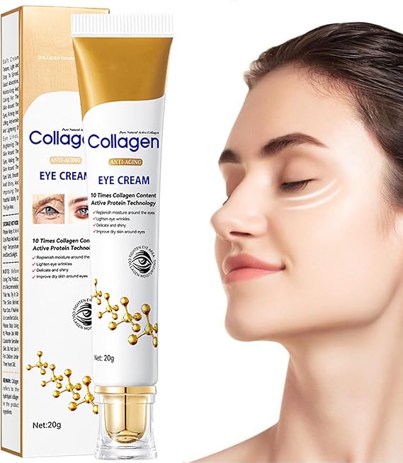 VALLEYGLOE Collagen Eye Cream for Dark Circles, Brightening Firming